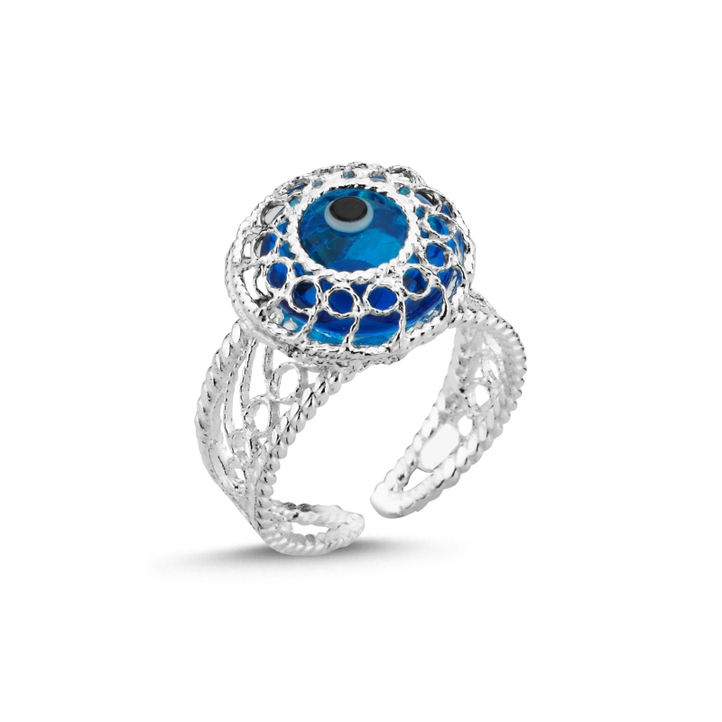 Evil Eye Filigree Round Ring - R103478