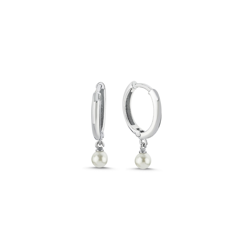 4mm Pearl Huggie Hoop Earrings - E103542