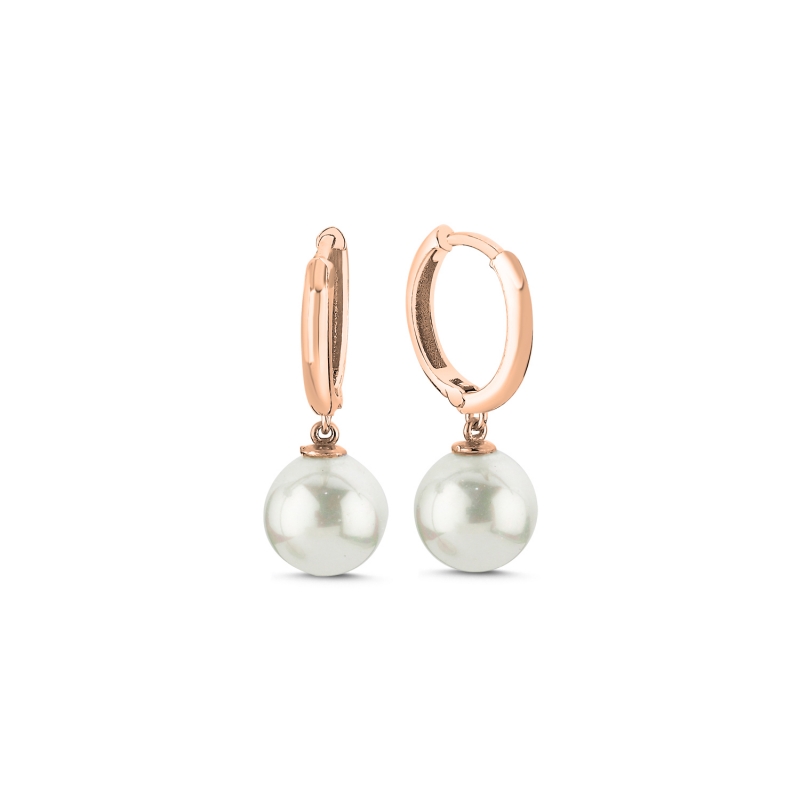 9mm Pearl Huggie Hoop Earrings - E103545