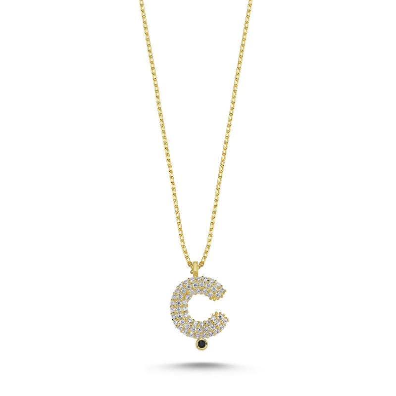 -Ç- Initial CZ Necklace - N103672