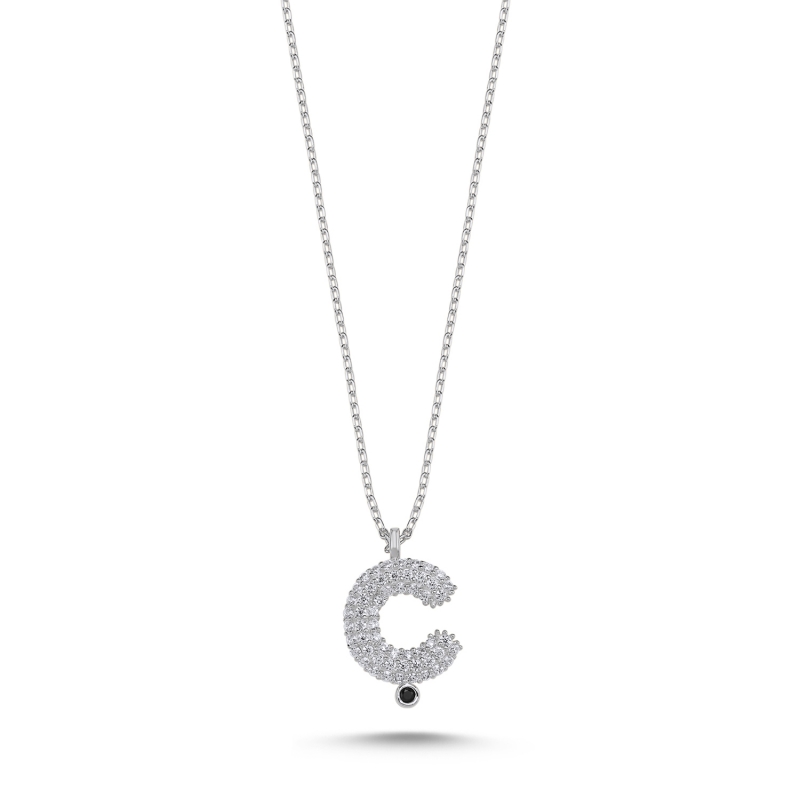 -Ç- Initial CZ Necklace - N103672