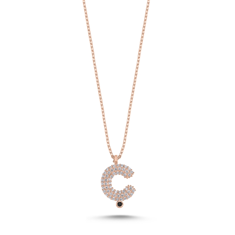 -Ç- Initial CZ Necklace - N103672