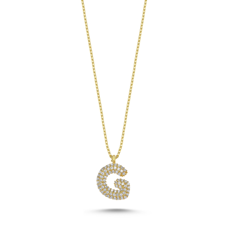 -G- Initial CZ Necklace - N103676
