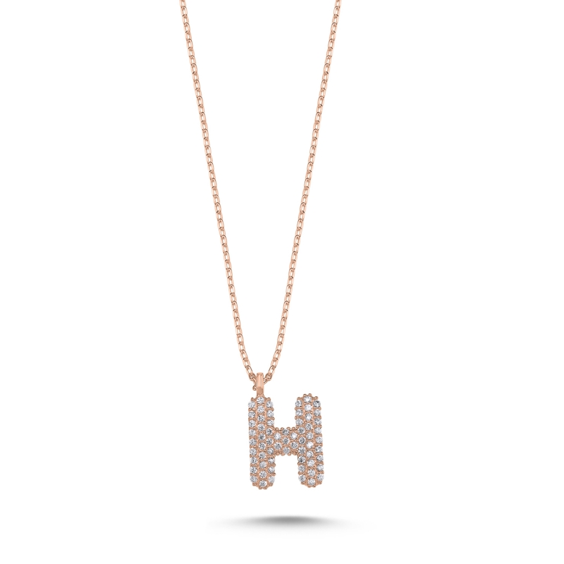 -H- Initial CZ Necklace - N103677