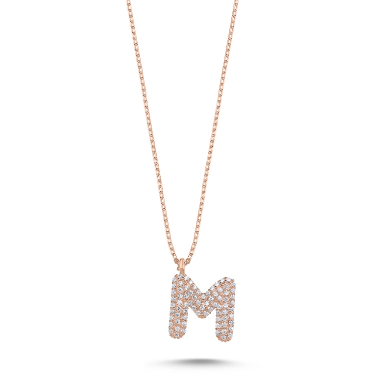 -M- Initial CZ Necklace - N103683