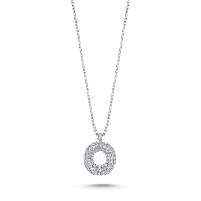 -O- Initial CZ Necklace - N103685