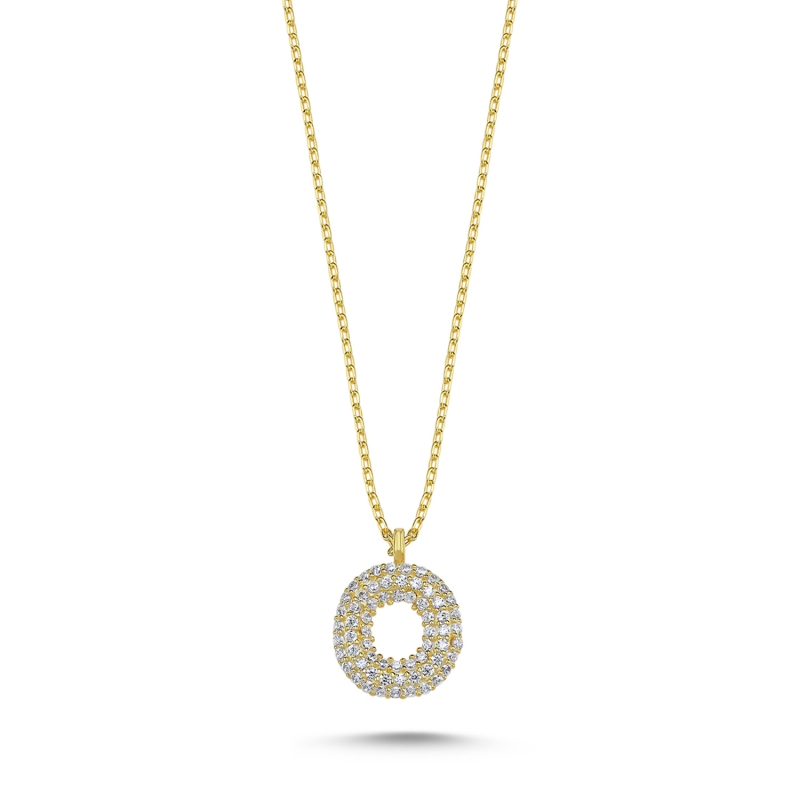 -O- Initial CZ Necklace - N103685