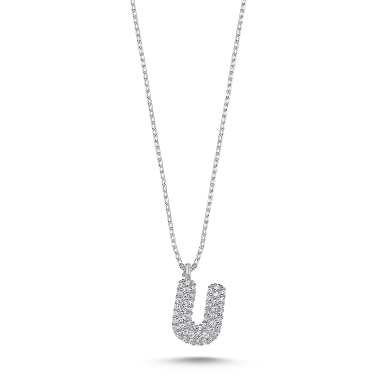 -U- Initial CZ Necklace - N103692