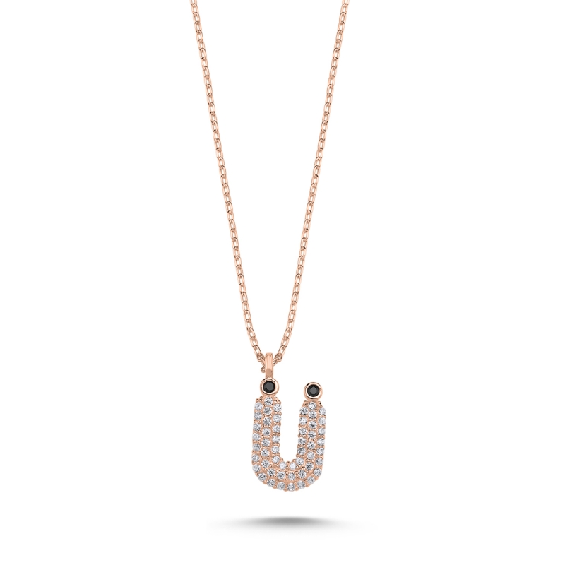 -Ü- Initial CZ Necklace - N103693