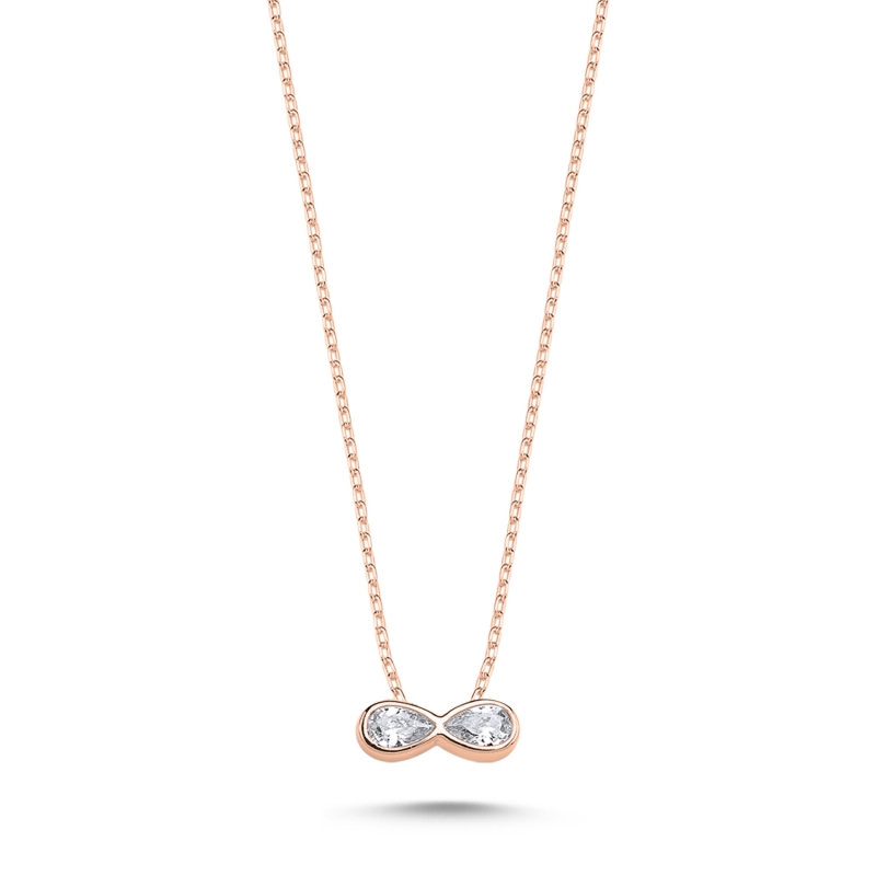 Infinity Drop CZ Necklace - N103727