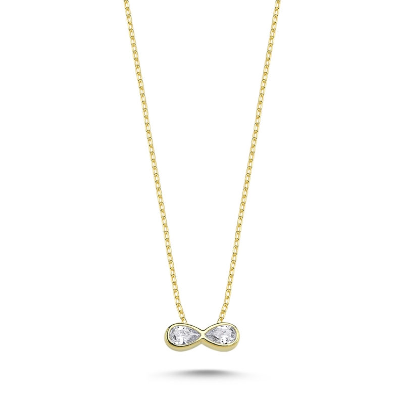 Infinity Drop CZ Necklace - N103727