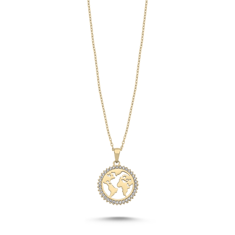 Globe CZ Necklace - N103768