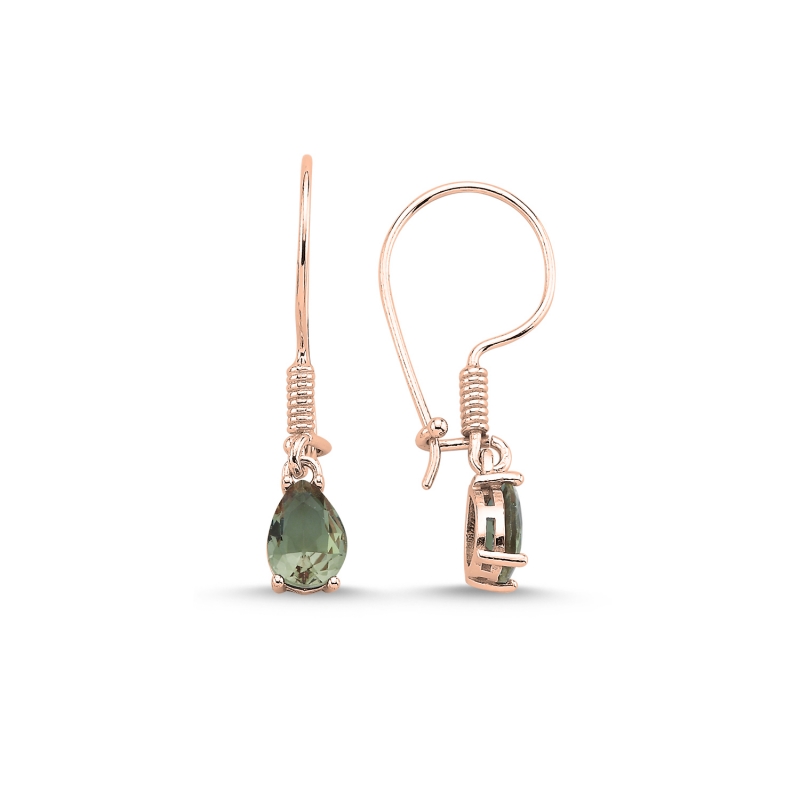 6x8mm Teardrop Zultanite CZ Solitaire Fish Hook Earrings - E103786