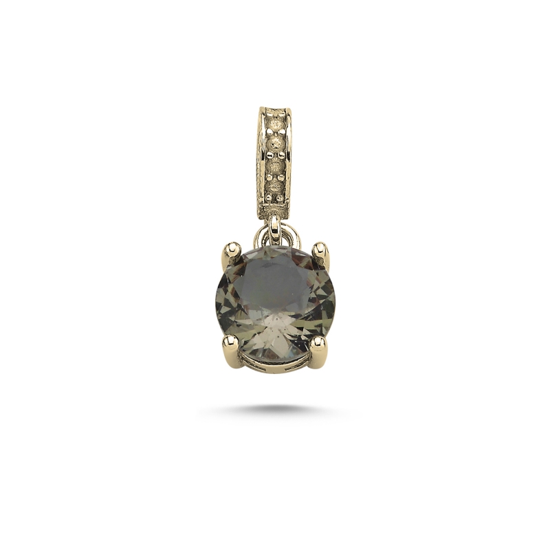 8mm Round Zultanite CZ Solitaire Pendant - P103791