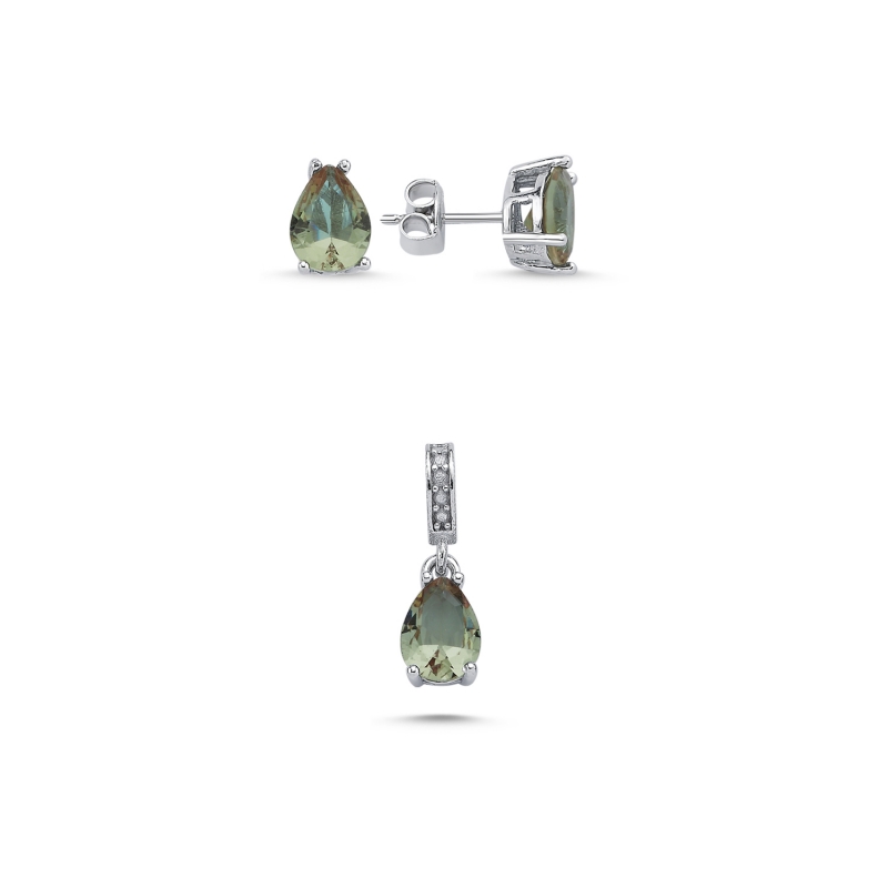 6x8mm Teardrop Zultanite CZ Solitaire Set - S103798