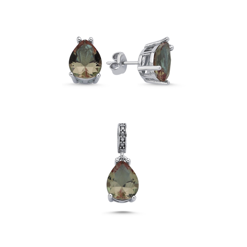 8x10mm Teardrop Zultanite CZ Solitaire Set - S103799