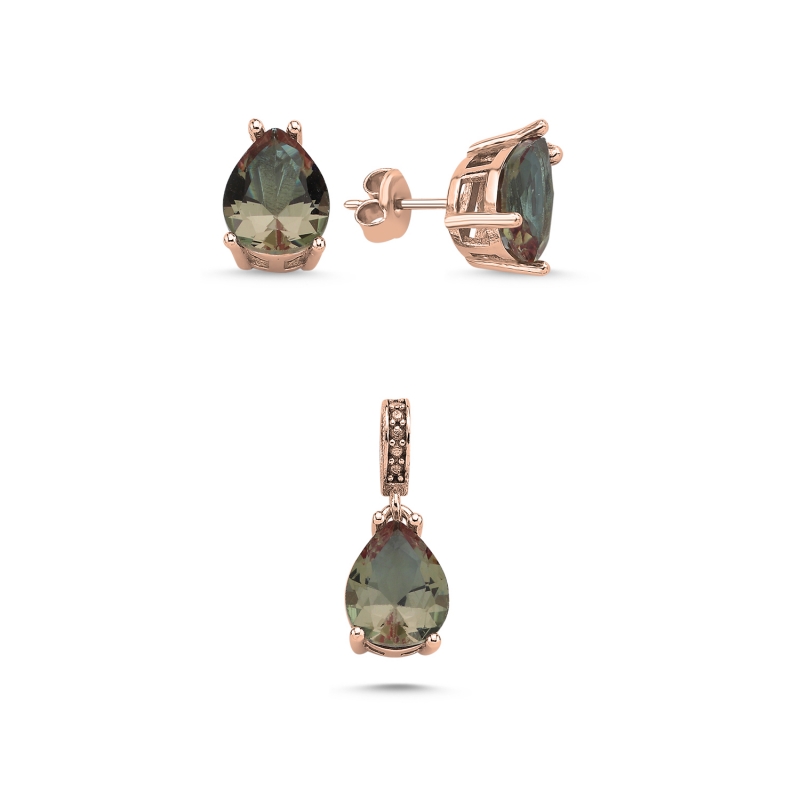 8x10mm Teardrop Zultanite CZ Solitaire Set - S103799