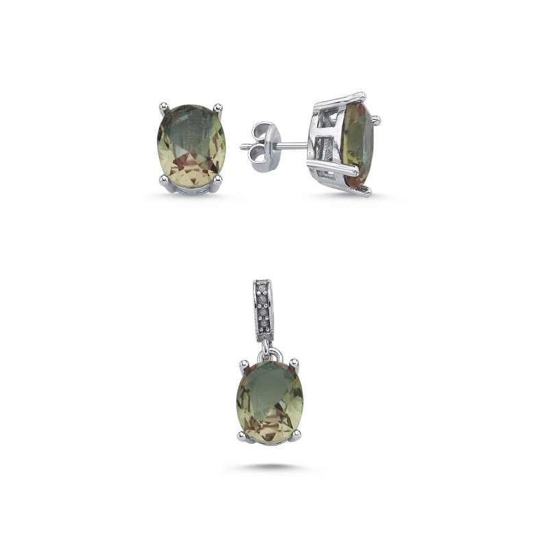 8x10mm Oval Zultanite CZ Solitaire Set - S103801