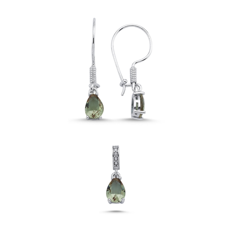 6x8mm Teardrop Zultanite CZ Solitaire Set - S103804