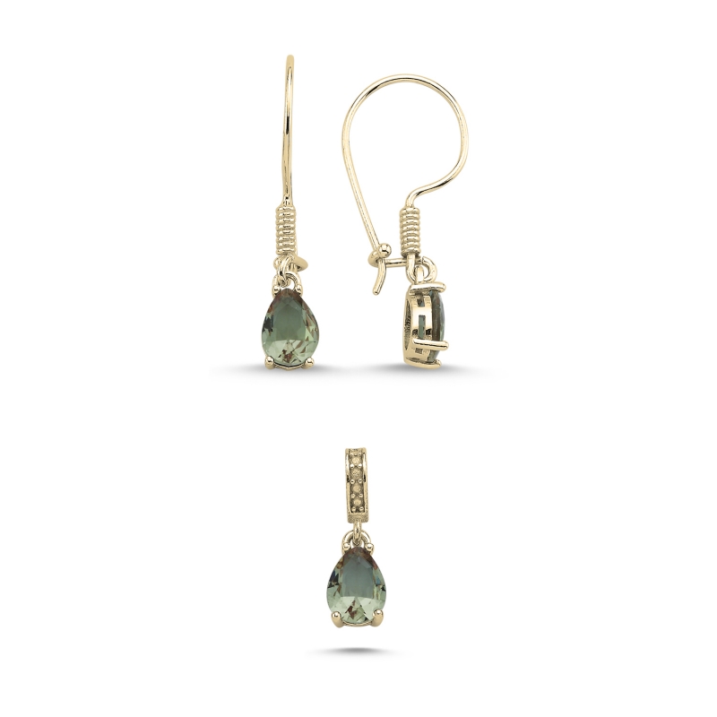 6x8mm Teardrop Zultanite CZ Solitaire Set - S103804