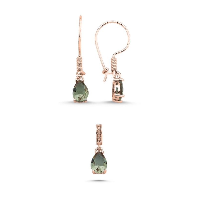6x8mm Teardrop Zultanite CZ Solitaire Set - S103804