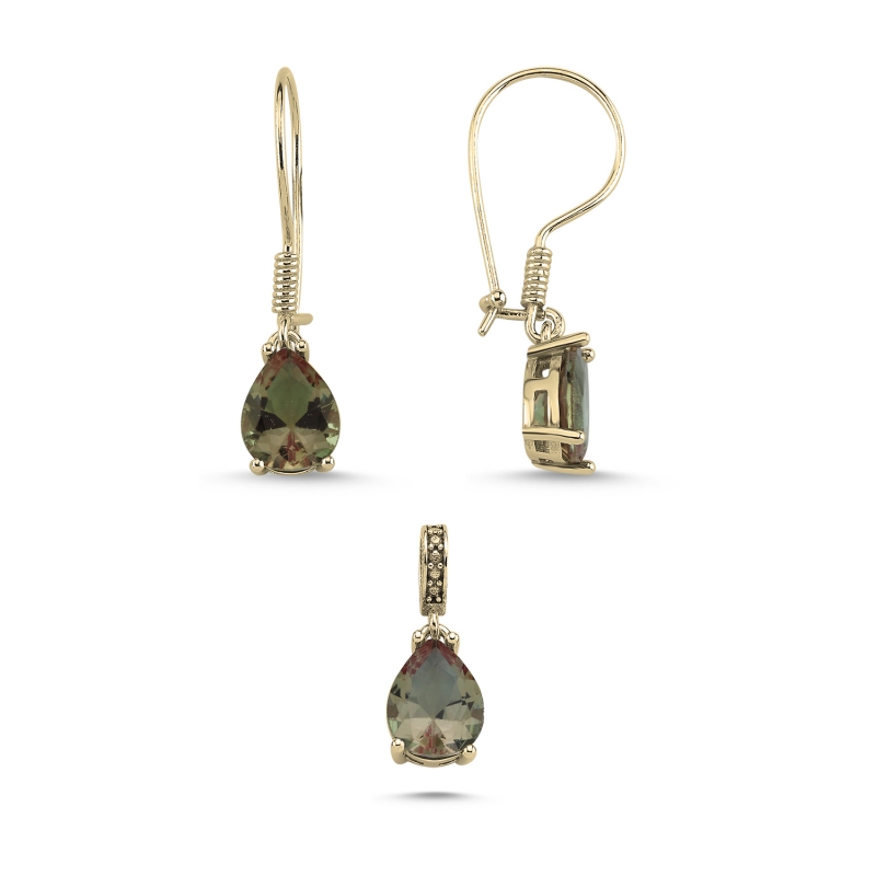 8x10mm Teardrop Zultanite CZ Solitaire Set - S103805
