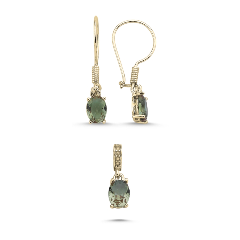 6x8mm Oval Zultanite CZ Solitaire Set - S103806