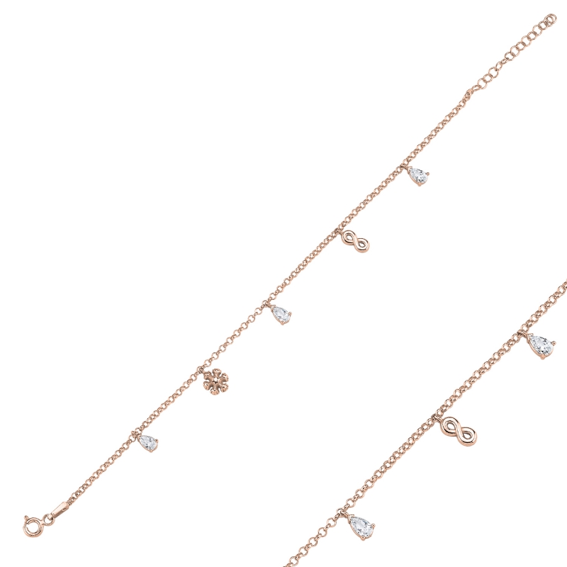 Dangle Rolo Chain Charm Bracelet - B103921