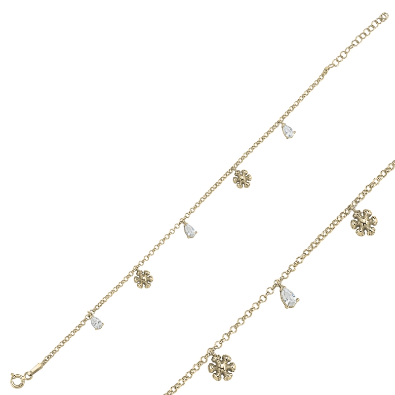 Dangle Rolo Chain Charm Bracelet - B103923