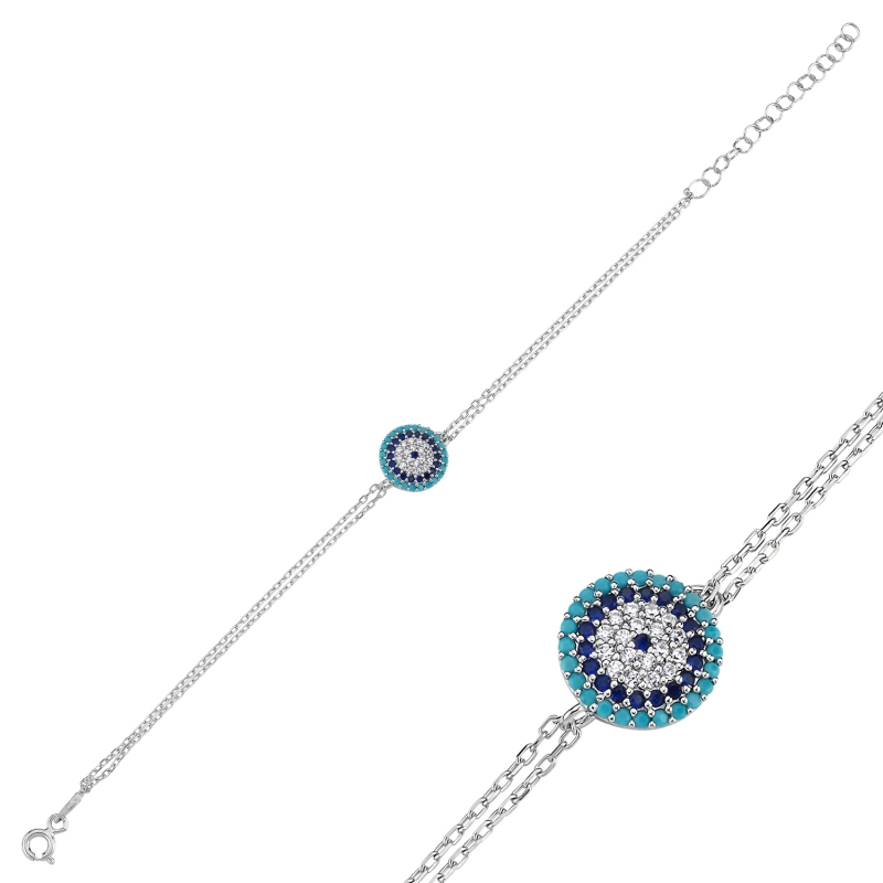 Evil Eye CZ Bracelet - B104040