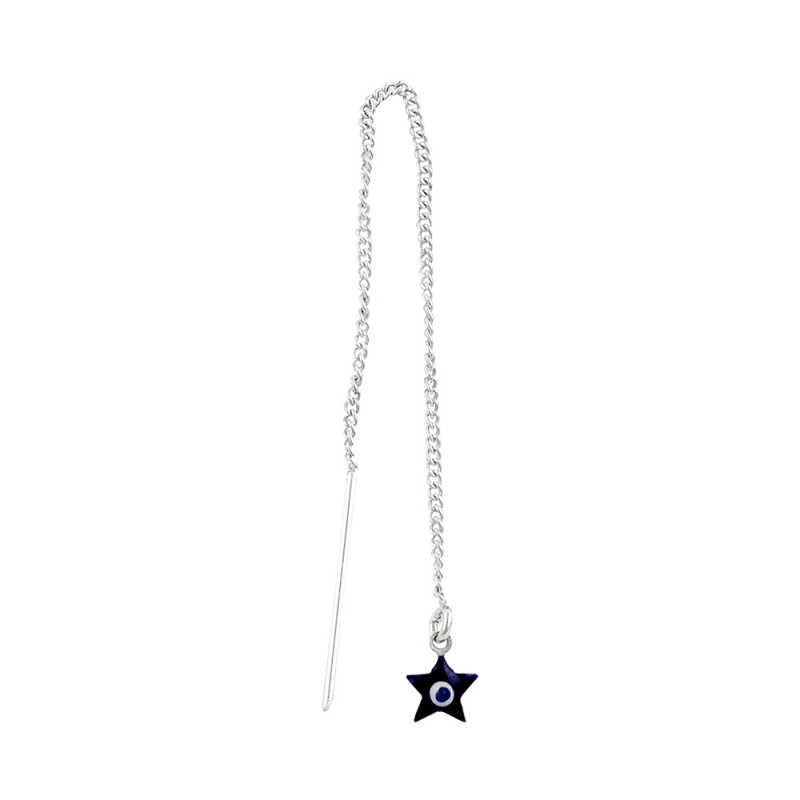 Evil Eye Star Threader Earrings - E104079