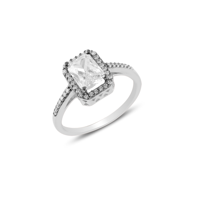Baguette CZ Solitaire Ring - R104084