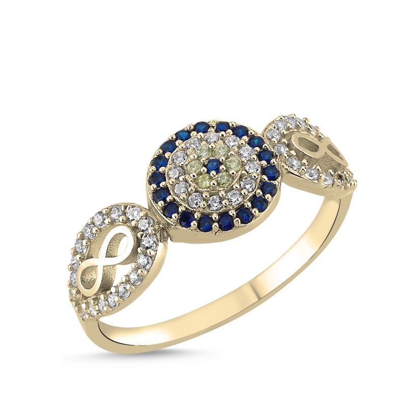 Evil Eye & Infinity CZ Ring - R104112