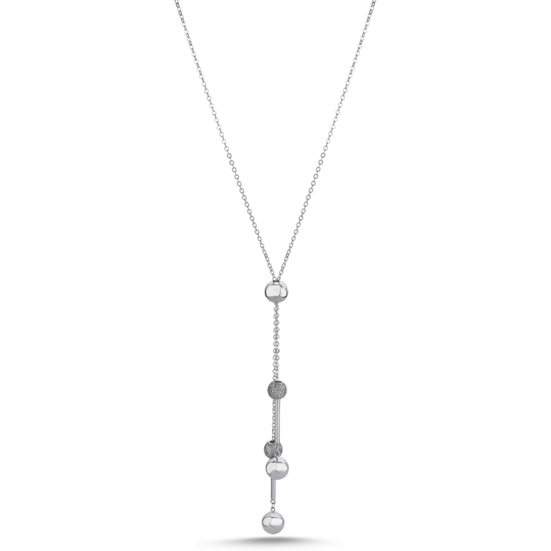 Pearl & CZ Necklace - N104137