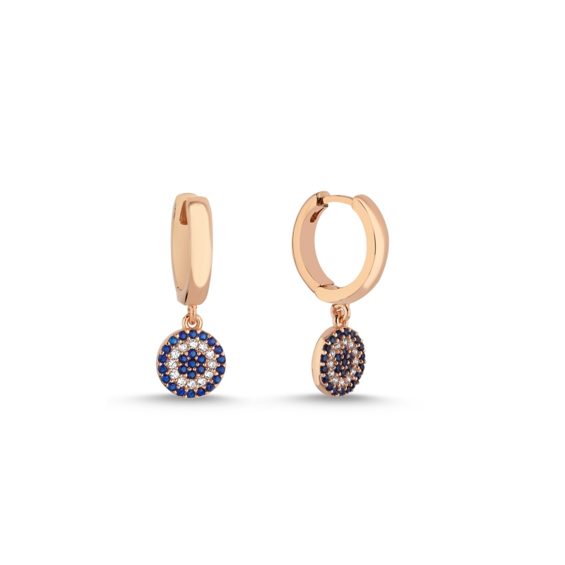 Evil Eye CZ Huggie Hoop Earrings - E104148