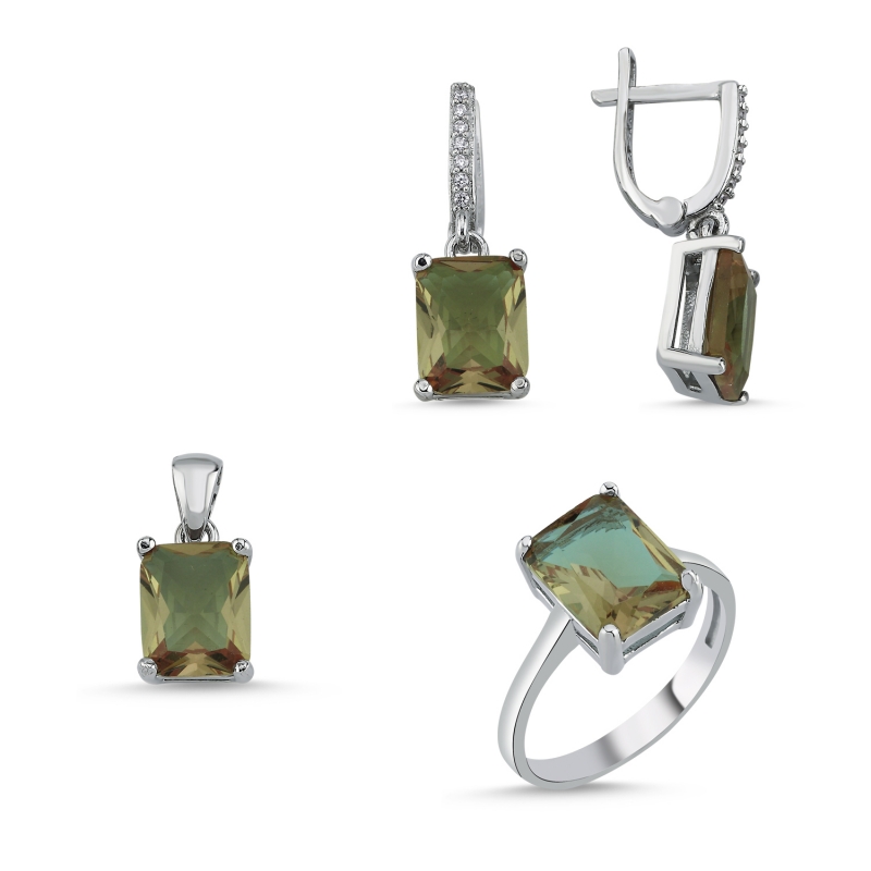 Rectangular Zultanite Set - S104200