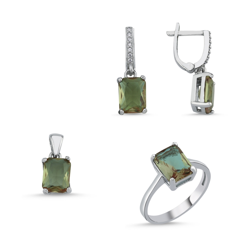 Rectangular Zultanite Set - S104201