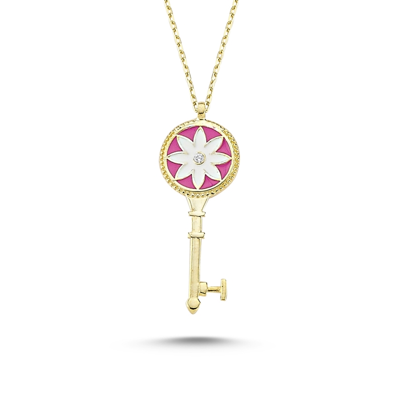 Key Enamel Necklace - N104288