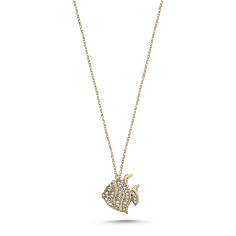 Fish CZ Necklace - N104298