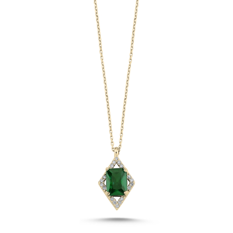 CZ Halo Necklace - N104363