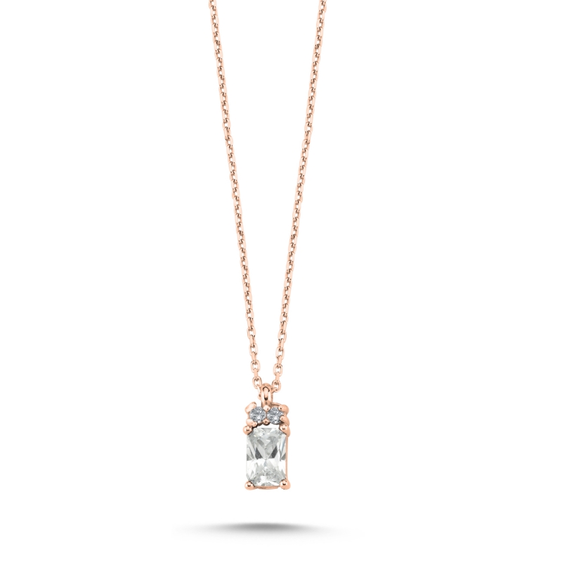 CZ Halo Necklace - N104366