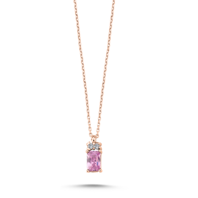 CZ Halo Necklace - N104370