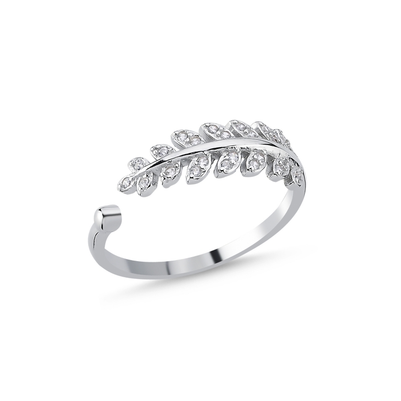 Leaf CZ Adjustable Ring - R104416