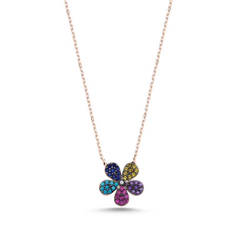 Daisy Colorful CZ Necklace - N104688