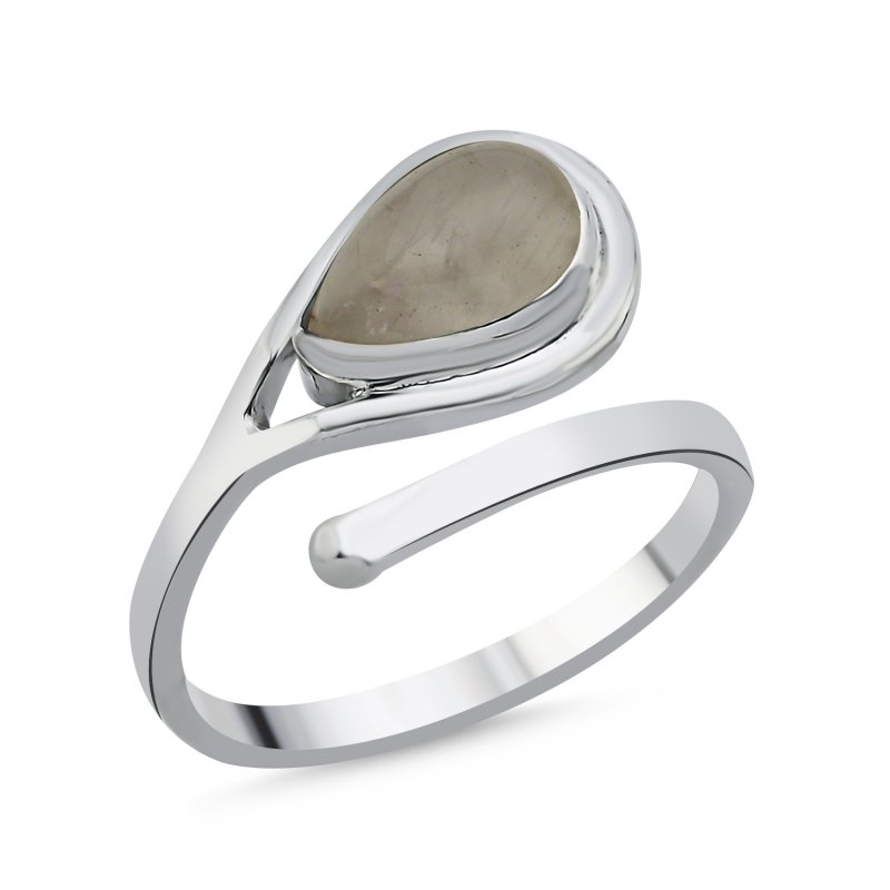 Smoky Quartz & Adjustable Ethnic Ring - R104842