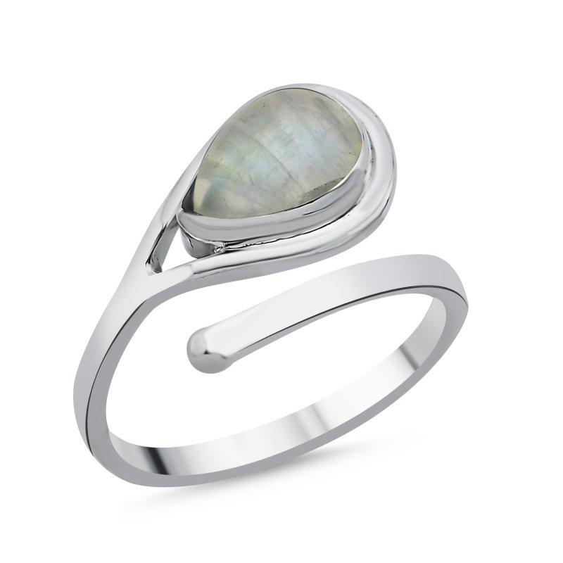 Moonstone & Adjustable Ethnic Ring - R104845