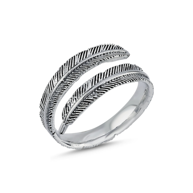 Oxidised Leaf Adjustable Ring - R104999