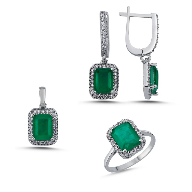 Paraiba Baguette CZ Set - S105220
