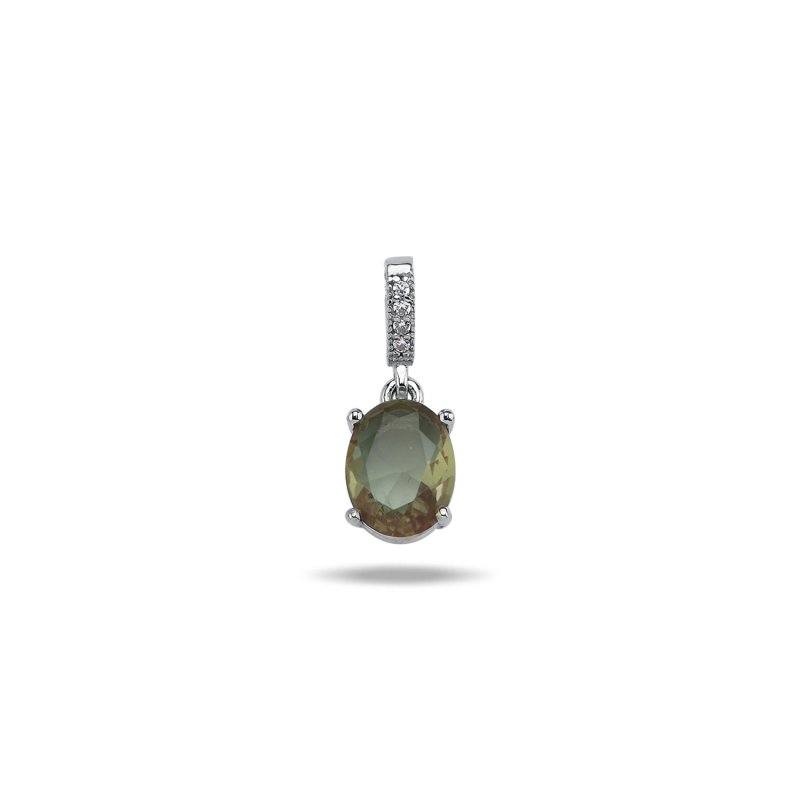 Zultanite Oval & CZ Solitaire Pendant - P105263