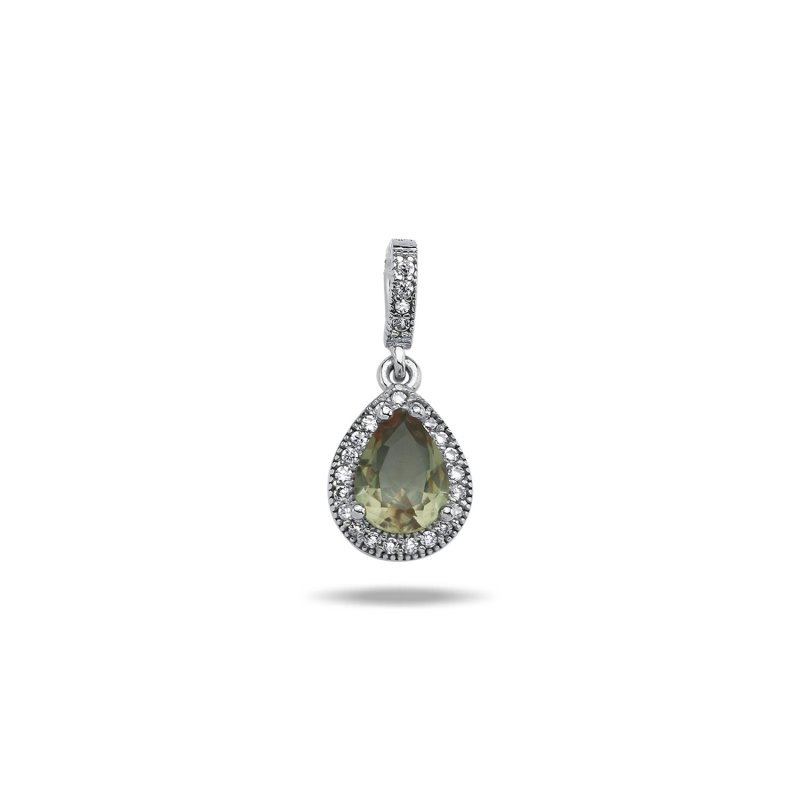 Zultanite Teardrop & Solitaire Halo CZ Pendant - P105266